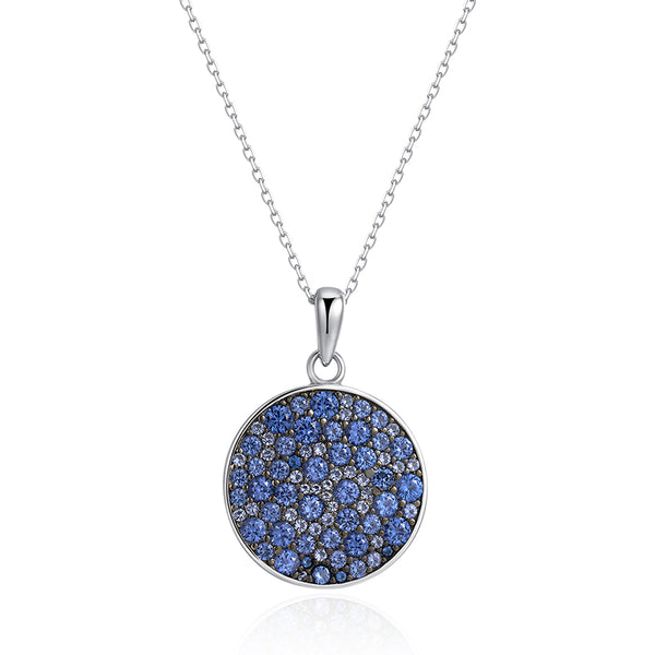 LADY PERLA™ Circle Stone 925 Sterling Silver Necklace