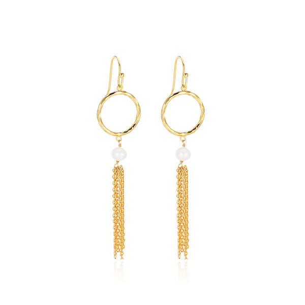 MADREPERLA™ Office Lady Pearl Tassel Earrings