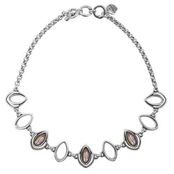 CICLÓN™ Boreal Chain Link Oval Shape Short Amber Necklace