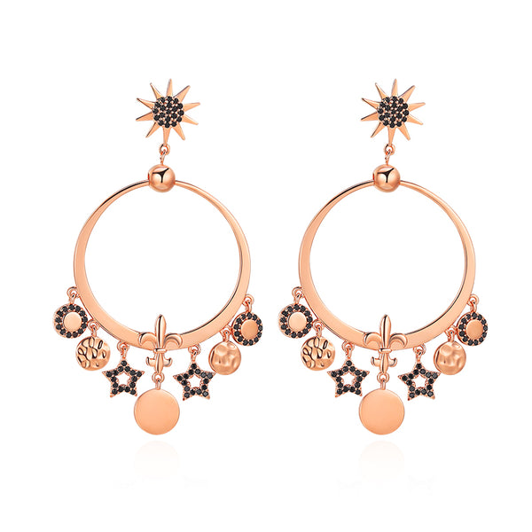 MADREPERLA™ Starry Night Sunflower Star Earrings