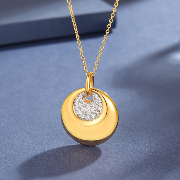 MADREPERLA™ Full Moon Diamond Pendant Necklace