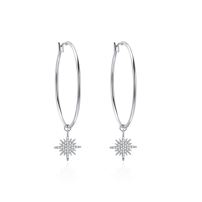 MADREPERLA™ Starry Night Moon and Star Earrings