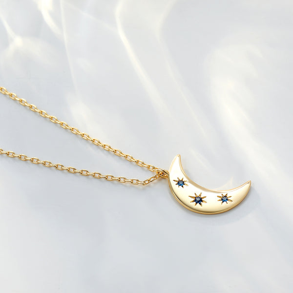 MADREPERLA™ Starry Night New Moon Necklace