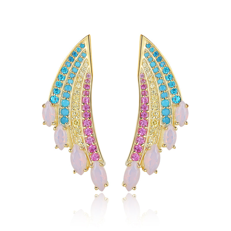 LADY PERLA™ Spring Rainbow 925 Sterling Silver Earrings