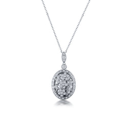 MADREPERLA™ Retro Court Flower Oval Necklace