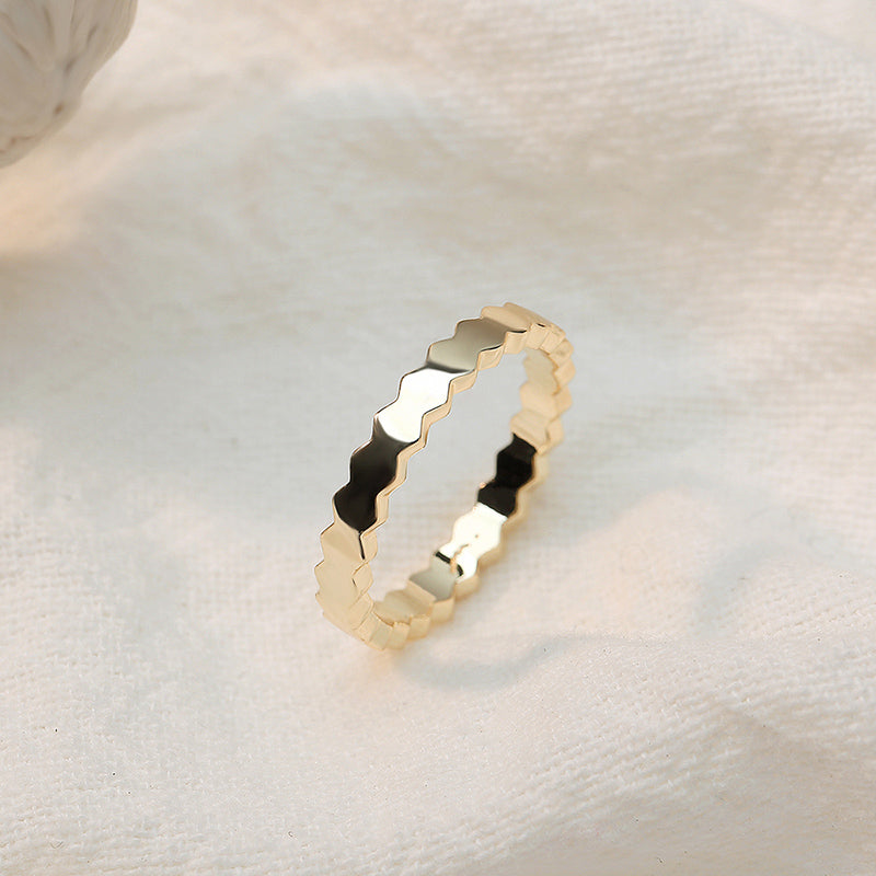 MADREPERLA™  Hexagon Gold Ring