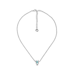 CICLÓN™ Díscola Diamond Button Murano Glass Crystal Blue Necklace