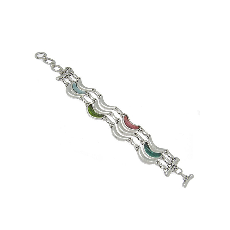 CICLÓN™ Triple-strand Silver-plated Metal Bracelet