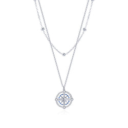 MADREPERLA™ Logbook Compass Double Layered Necklace