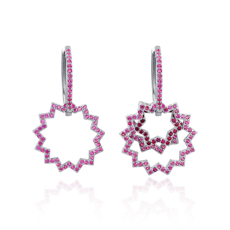 LADY PERLA™ Fireworks Series 925 Sterling Silver Earrings