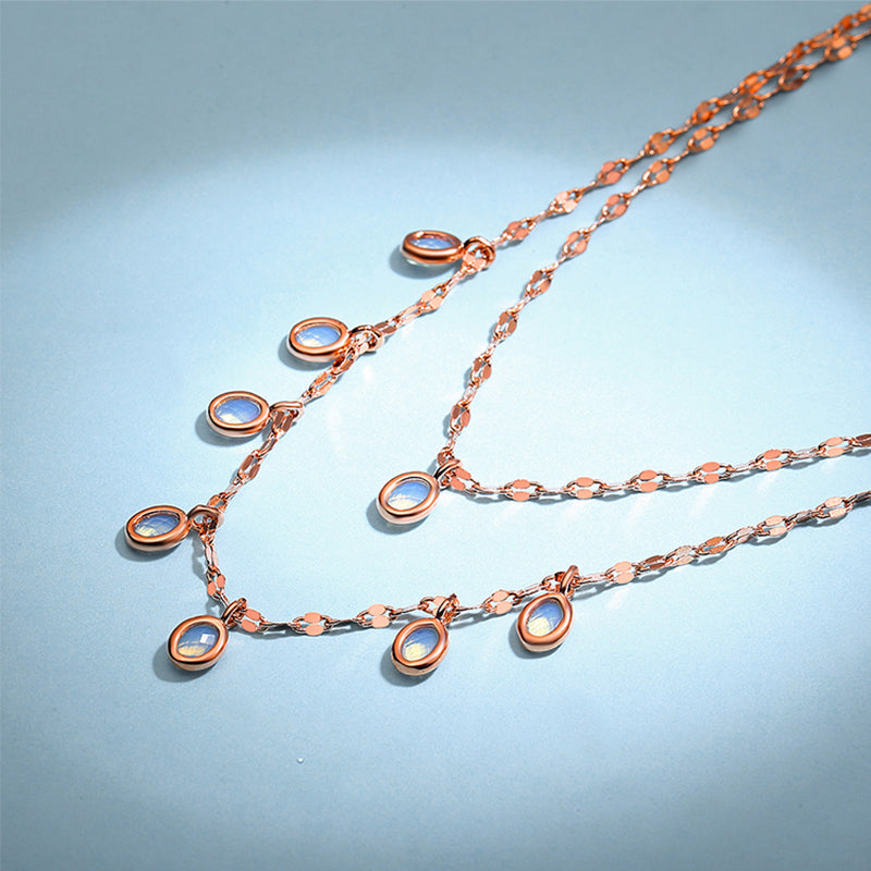 MADREPERLA™ Moonstone Ocean Carol Necklace