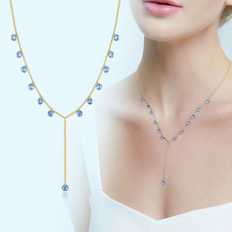 MADREPERLA™ Summer Love Blue Gem Necklace