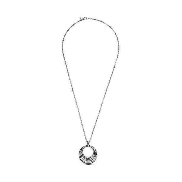 CICLÓN™ Silver Infinity Rings Pendant Circle Pendant Necklace