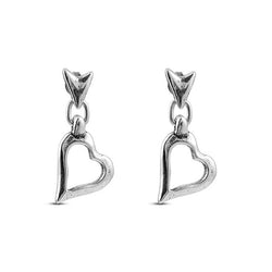 CICLÓN™ Emotion Silver Plated Metal Heart Earrings