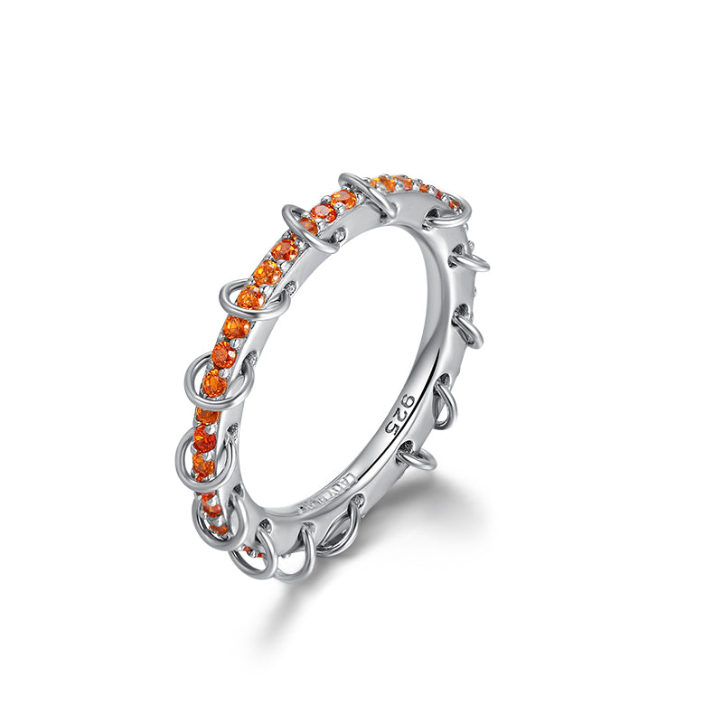 LADY PERLA™ Circle Structure 925 Sterling Silver Ring