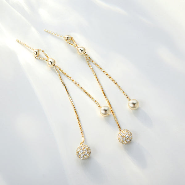 MADREPERLA™ Love Rota Tassel Pearl Earrings