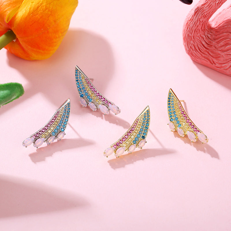 LADY PERLA™ Spring Rainbow 925 Sterling Silver Earrings