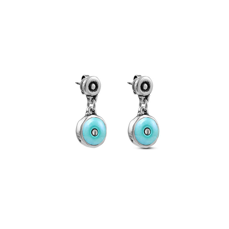 CICLÓN™ Díscola Murano Glass Button Crystal Earrings