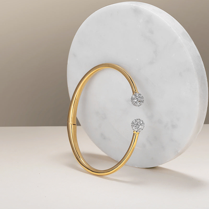 MADREPERLA™ White Ball-shaped Minimalist Bracelet