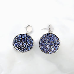 LADY PERLA™ Circle Stone 925 Sterling Silver Earrings