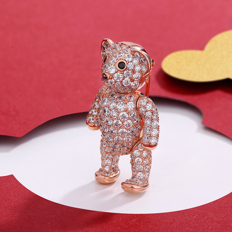 MADREPERLA™ Lebear Sherri Bear Brooch Necklace