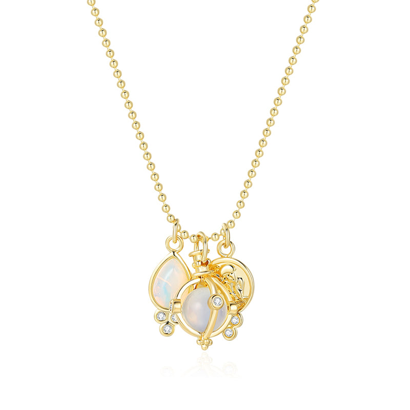 MADREPERLA™ Moonstone Rota Love Necklace