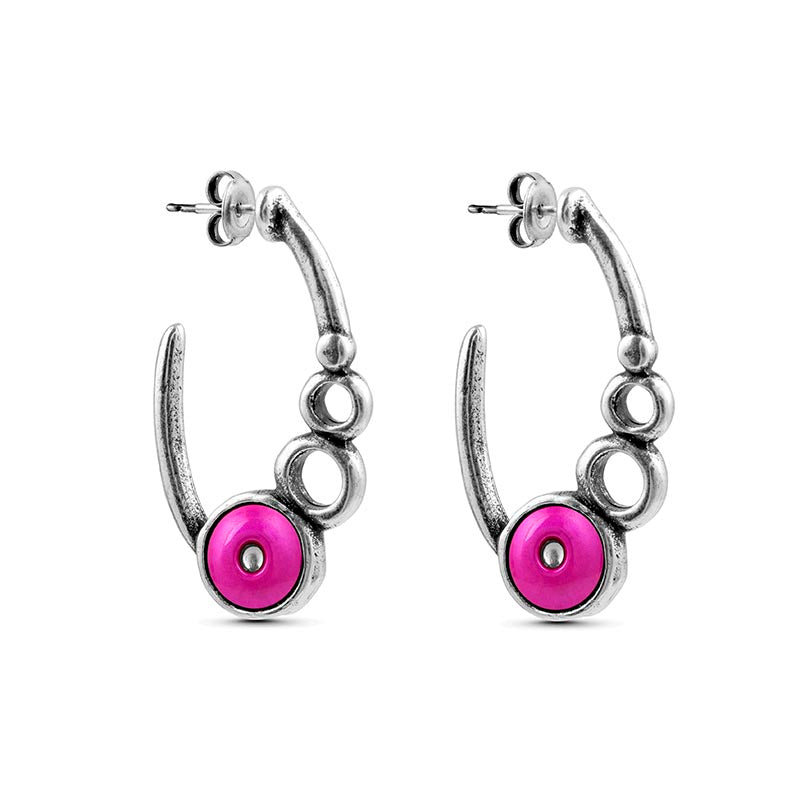 CICLÓN™ Díscola Open Hoop Punching Pattern Earrings