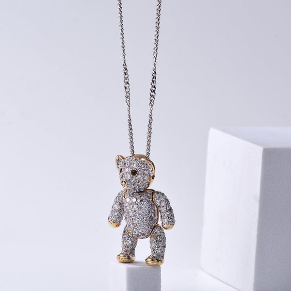 MADREPERLA™ Lebear Stubborn Bear Brooch Necklace