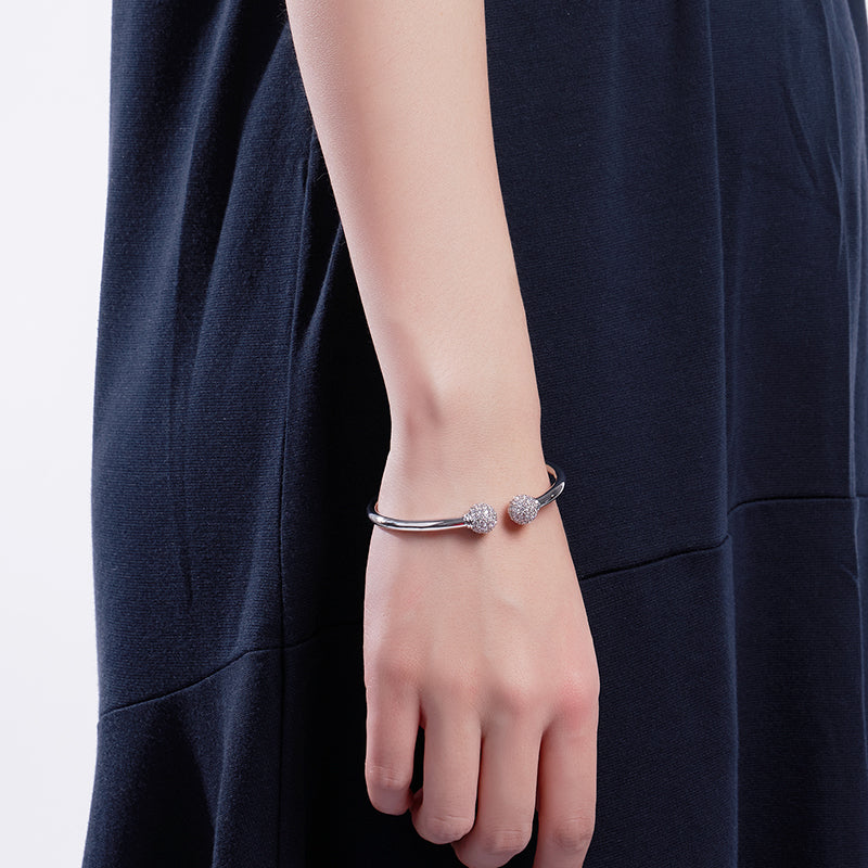 MADREPERLA™ Silver Ball-shaped Minimalist Bracelet