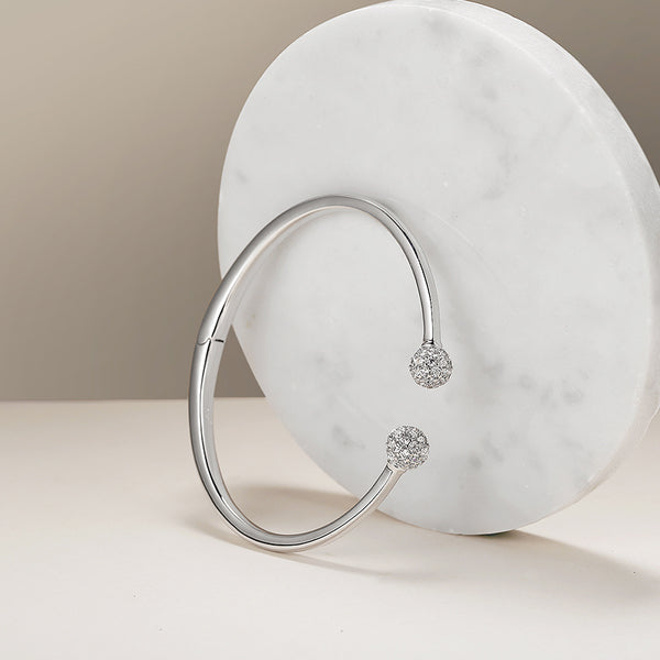 MADREPERLA™ Silver Ball-shaped Minimalist Bracelet