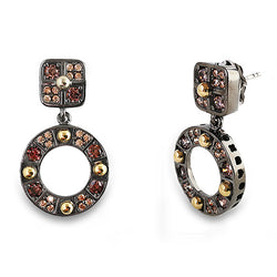 BOHEMME™ Choco Cool Circular 18K Gold Over Sterling Silver Earrings