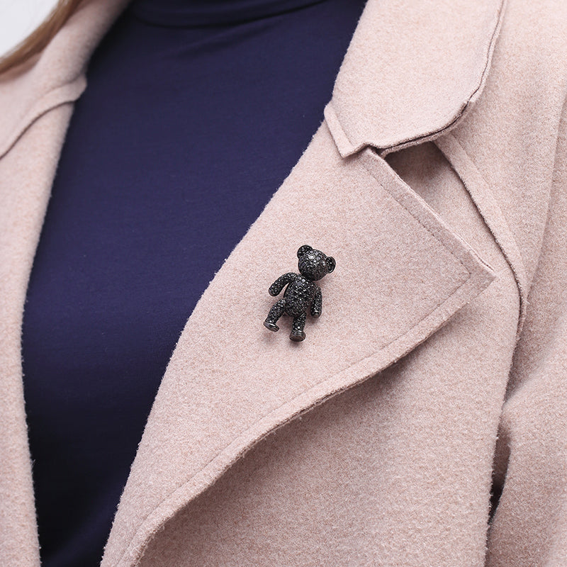 MADREPERLA™ Lebear Arrogant Bear Brooch Necklace