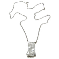 CICLÓN™ Emotion Long Chain Silver Crystal Necklace