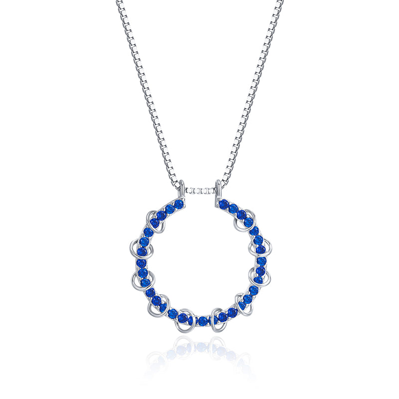 LADY PERLA™ Circle Structure 925 Sterling Silver Necklace