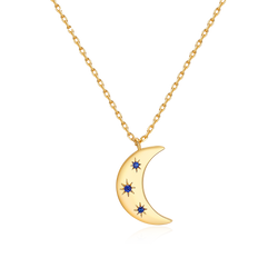 MADREPERLA™ Starry Night New Moon Necklace