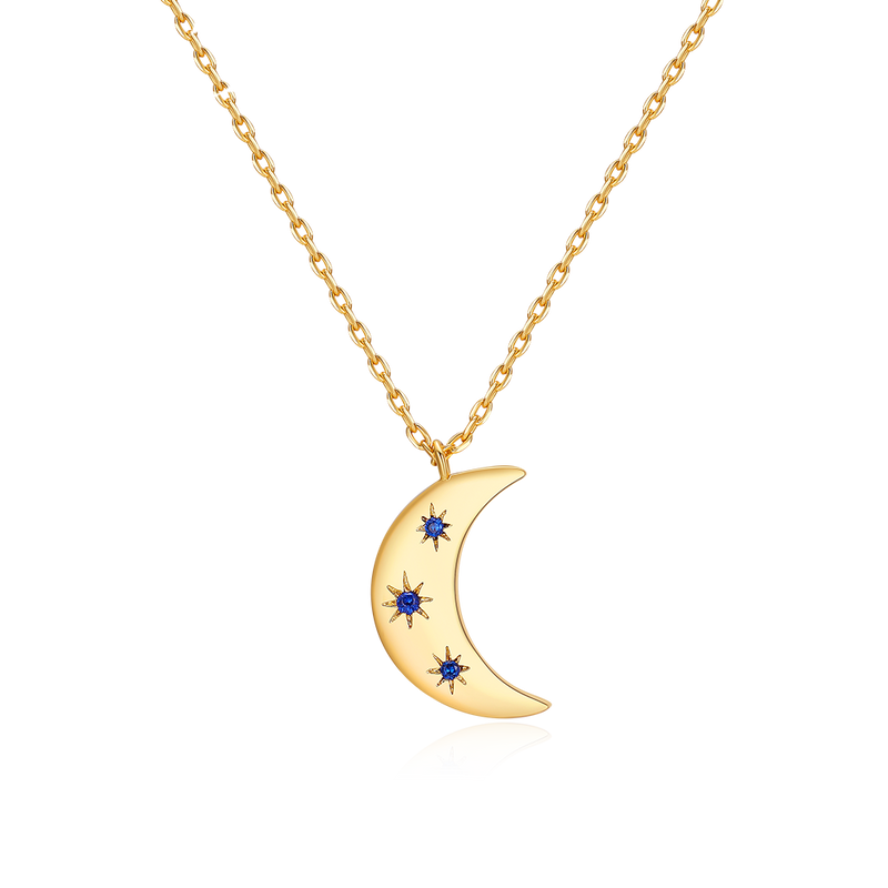 MADREPERLA™ Starry Night New Moon Necklace