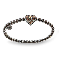 BOHEMME™ Choco Cool Zircon Inlaid 18K Gold Over Sterling Silver Bracelet