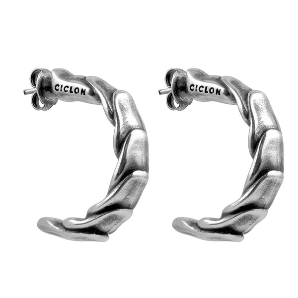 CICLÓN™ Boreal Silver Plated C Shape Earrings