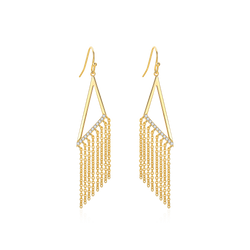 MADREPERLA™ Office Lady Geometric Tassel Earrings