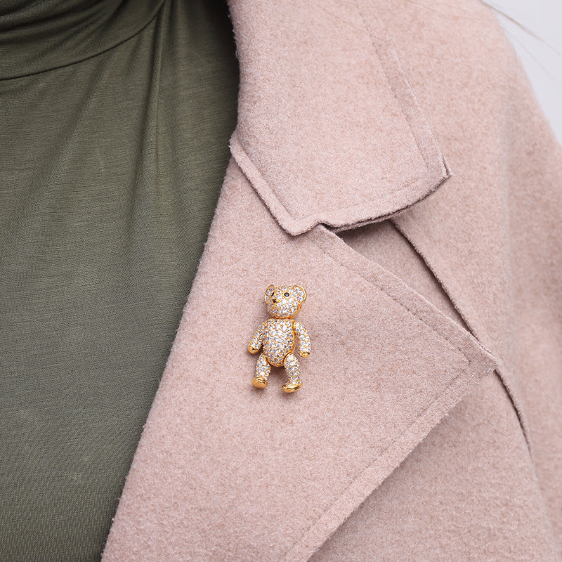 MADREPERLA™ Lebear Stubborn Bear Brooch Necklace