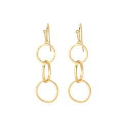 MADREPERLA™ Office Lady Gold Open Circle Drop Earrings