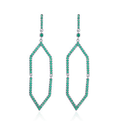 LADY PERLA™ Geometry Fashion 925 Sterling Silver Earrings-Green