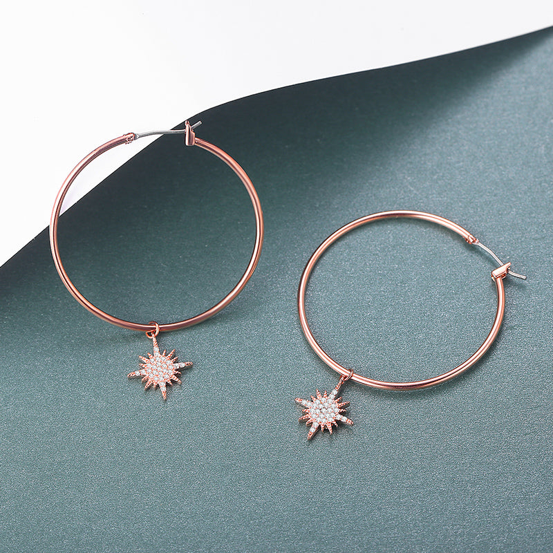 MADREPERLA™ Starry Night Moon and Star Earrings