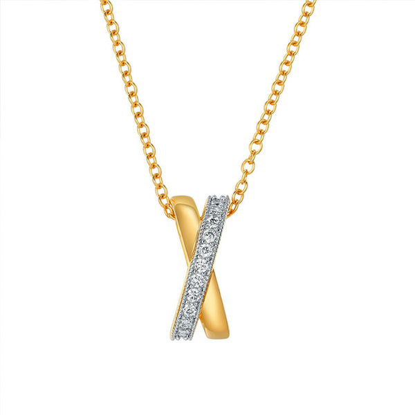 MADREPERLA™ X-Cross Diamond Pendant Necklace