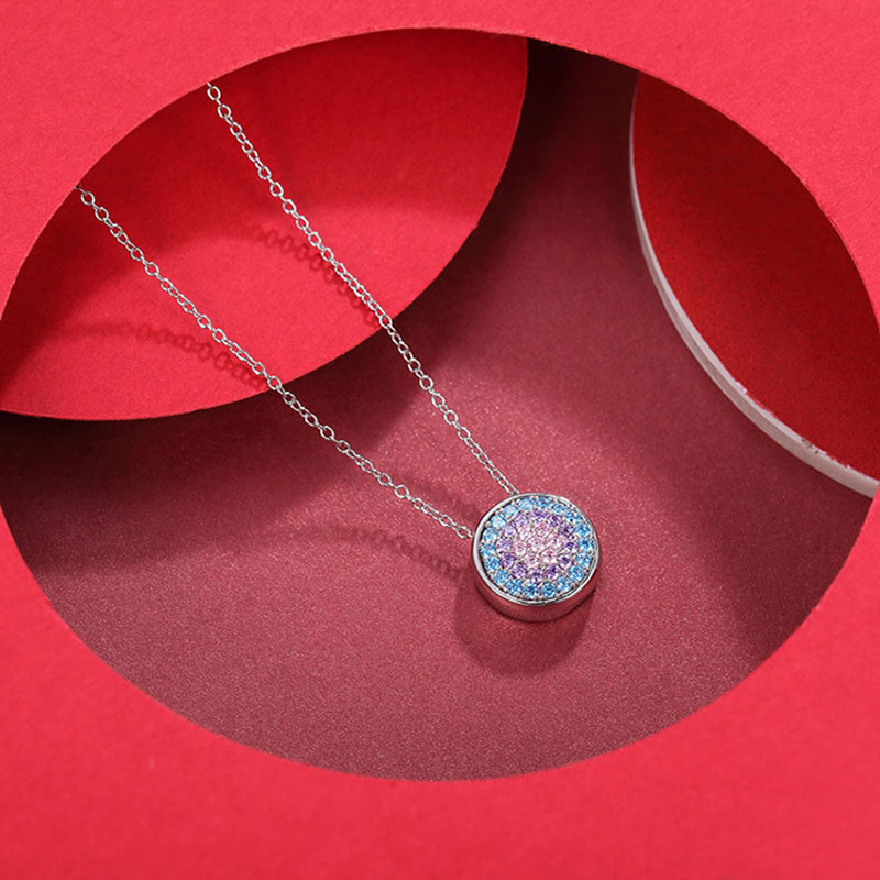 MADREPERLA™ Colorful Halo White Rose Necklace