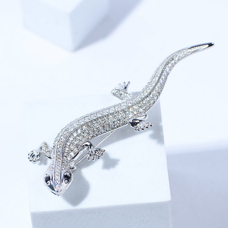 MADREPERLA™ Diamond Chameleon Nature Brooch