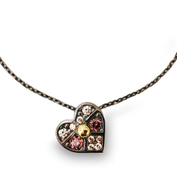 BOHEMME™ Choco Cool Heart Shaped 18K Gold Over Sterling Silver Necklace