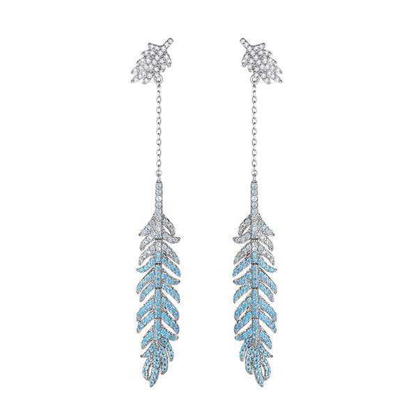 LADY PERLA™ Blue Leave 925 Sterling Silver Earrings