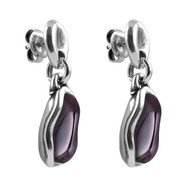 CICLÓN™ Boreal Short Metal Silver Crystal Plated Purple Earring